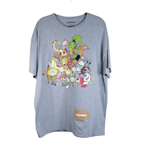 Nickelodeon 90s Cotton Graphic TV Rugrats Cartoon Colorful Short Sleeve T-Shirt - Picture 1 of 8